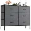 Sef730ca9a18a4dcd886fd962597fafcf7.webp 6 Fabric Drawers Nightstand For Bedroom Bedside Sofa Table With Storage