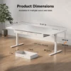 Electric Standing Desk Height Adjustable Gaming Computer Workstation with Memory 176lbs