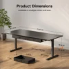 Electric Standing Desk Height Adjustable Gaming Computer Workstation with Memory 176lbs