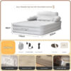 2 Persons Inflatable Mattress Camping Folding Outdoor Indoor Home Air Cushion 48cm High Bed Lazy Laying Soft Skin-friendly