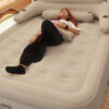 2 Persons Inflatable Mattress Camping Folding Outdoor Indoor Home Air Cushion 48cm High Bed Lazy Laying Soft Skin-friendly