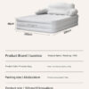 2 Persons Inflatable Mattress Camping Folding Outdoor Indoor Home Air Cushion 48cm High Bed Lazy Laying Soft Skin-friendly