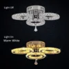 Modern Pendant Light Led Crystal Ring Ceiling Lamp Living Dining Room