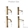 Basin Faucets Antique Bronze Bathroom Faucet Hot & Cold Brass Bathroom Sink Faucet