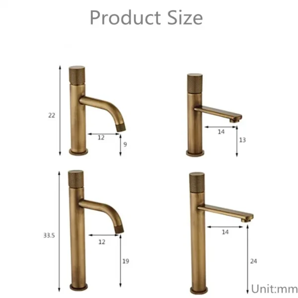 Basin Faucets Antique Bronze Bathroom Faucet Hot & Cold Brass Bathroom Sink Faucet