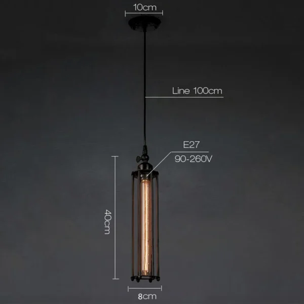 Vintage Pendant Light Loft Retro Chandelier Pendant Lamp E27 Base Industrial Hanging light Edison
