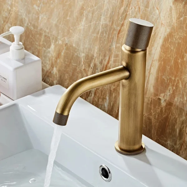 Basin Faucets Antique Bronze Bathroom Faucet Hot & Cold Brass Bathroom Sink Faucet