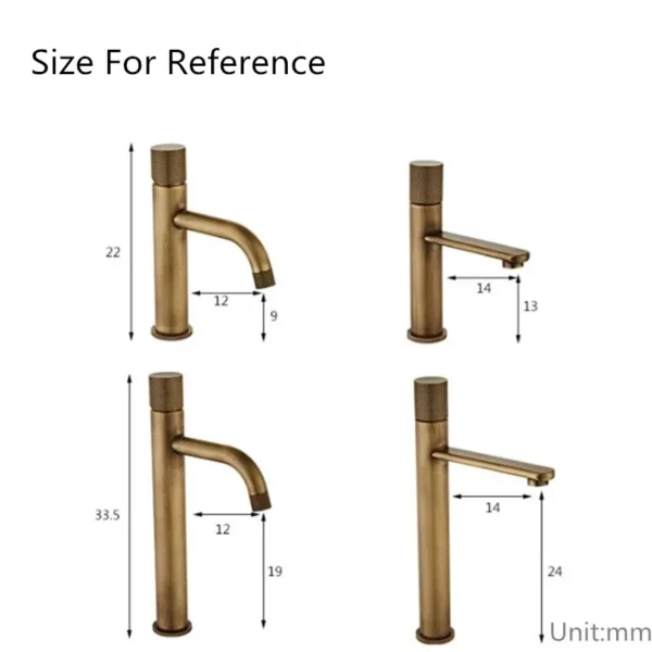 Basin Faucets Antique Bronze Bathroom Faucet Hot & Cold Brass Bathroom Sink Faucet