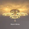 Modern Pendant Light Led Crystal Ring Ceiling Lamp Living Dining Room