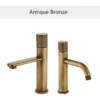 Basin Faucets Antique Bronze Bathroom Faucet Hot & Cold Brass Bathroom Sink Faucet