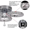 Modern Pendant Light Led Crystal Ring Ceiling Lamp Living Dining Room