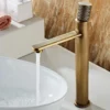 Basin Faucets Antique Bronze Bathroom Faucet Hot & Cold Brass Bathroom Sink Faucet