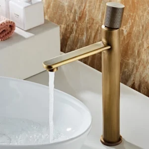 Basin Faucets Antique Bronze Bathroom Faucet Hot & Cold Brass Bathroom Sink Faucet