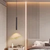 Nordic LED Cord Pendant Lighting for Kitchen Bedside Adjustable Line Suspended Hanging Lamps Chandelier