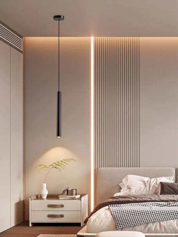 Nordic LED Cord Pendant Lighting for Kitchen Bedside Adjustable Line Suspended Hanging Lamps Chandelier