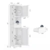 Asofer 67" Tall Bathroom  Cabinet, Narrow Bathroom Storage Cabinet With Sturdy Door