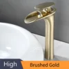 Modern White Bathroom Faucet Waterfall faucets Single Hole Cold and Hot Water Tap