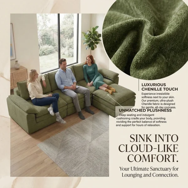 S0b89f6cc52b742bfaf6baa4307aba1c5f.webp Modern Cloud Modular Sofa Set, Soft Thick Memory Foam, Frameless Couch with Pillows, Easy Assembly for Living Room Bedroom