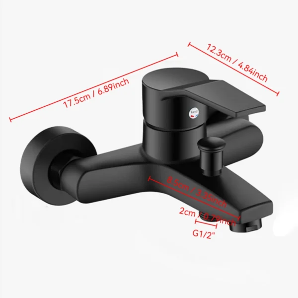 Shower Faucet Made of Alloy Material, Wall-Mounted Triple Mixer Faucet, Comfortable to Hold, Suitable for Home Bathroom