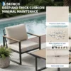 Modern 4-Piece Patio Furniture Set Outdoor Conversation Sectional Sofa With Coffee Table Thick Washable Cushions For Lawn Deck