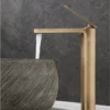 Basin Faucets Antique Bronze Bathroom Faucet Hot & Cold Brass Bathroom Sink Faucet Deck Mounted Lavotory Faucet  Mixer Water Tap