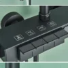 Gun Grey Piano Digital 4 Function Shower Set Bathroom Faucets Hot Cold Waterfall Digtial Display Tap Rainfall Shower System