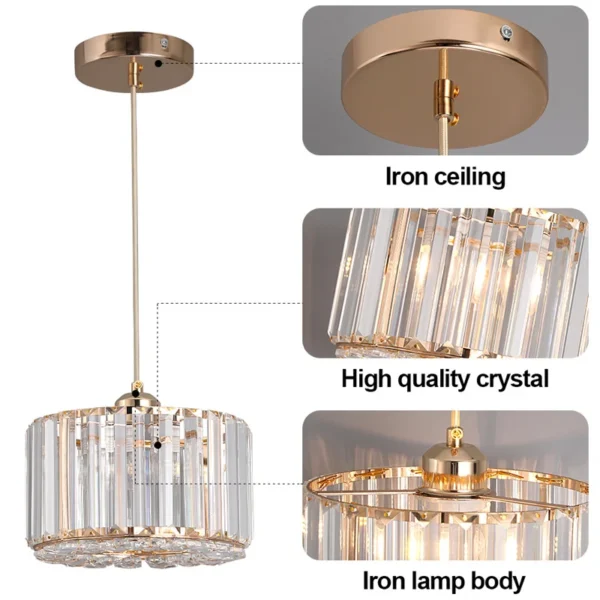 Modern Pendant  Light Luxury Chandelier Led Crystal Ceiling Lamp