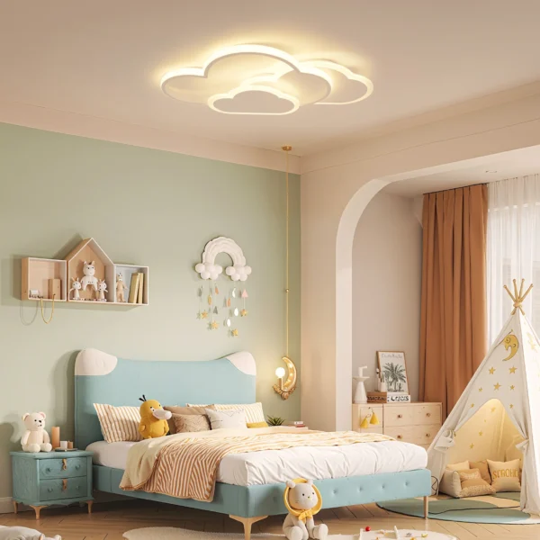 S12d46f5aa7d04bc1a2ad89e06530c95fQ.webp Cloud Shape LED Ceiling Light Fixture Modern 3-Color Lighting Acrylic Ceiling Lamp for Living Room Bedroom Kid's Room 52x31cm