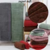 High Quality Thick Coral Velvet Bath Towels, Soft and Absorbent Towels