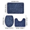 S134ffa8da0034e48a36072d2efd4a9f0Q.webp 1 Set of Solid Color Simple Bathroom Water-absorbing and Non-slip Floor Mat Stone Pattern, Comfortable and Soft, Three-piece Set