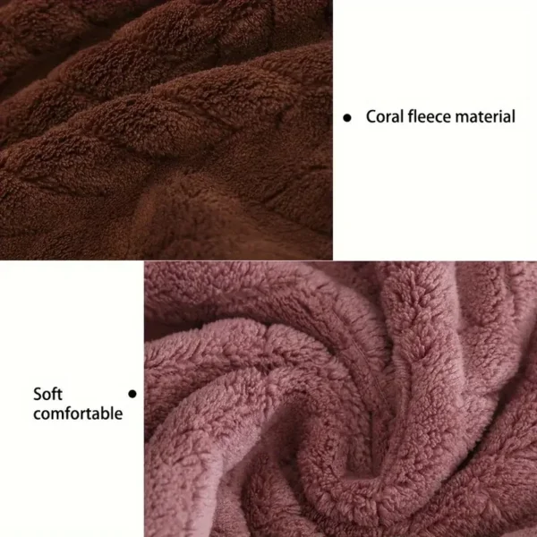 High Quality Thick Coral Velvet Bath Towels, Soft and Absorbent Towels