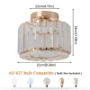Modern Pendant  Light Luxury Chandelier Led Crystal Ceiling Lamp