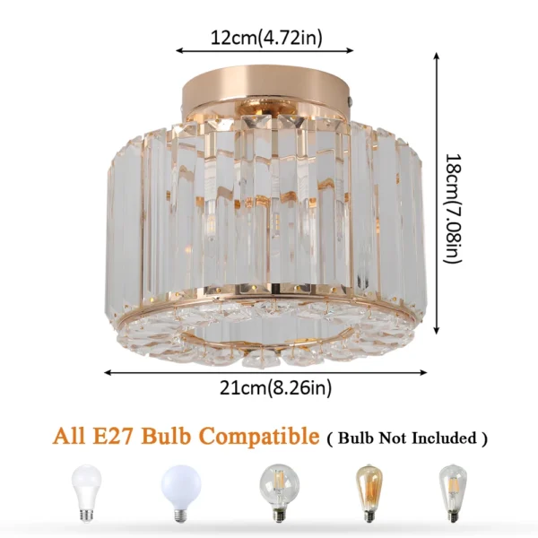 Modern Pendant  Light Luxury Chandelier Led Crystal Ceiling Lamp
