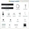 7.2FT Freestanding Solar Heated Pool Shower 9.3 Gallon Outdoor Shower Kit With Handheld Foot Faucet Hot Cold Water & Cover