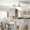LED 30W Ceiling Fan Light E27 with Remote Control for Dimming Suitable for Living Room Study