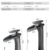 Modern White Bathroom Faucet Waterfall faucets Single Hole Cold and Hot Water Tap