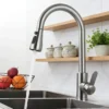 Kitchen Faucets 304 stainless steel Pull Out Kitchen Sink Water Tap Deck Mounted Mixer Stream Sprayer Head Hot Cold Taps