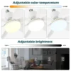 LED 30W Ceiling Fan Light E27 with Remote Control for Dimming Suitable for Living Room Study
