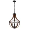 S1cc4876a830345c784755f83b9e0beec6.webp Modern Rustic Wooden Pendant Light Fixture - 17 Inch Diameter - Handmade Natural Wood Kitchen Dining Room Lighting