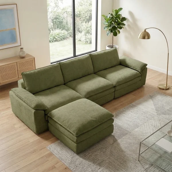 S1ce1e5efb5644c6d8b1a00ca89fa93831.webp Modern Cloud Modular Sofa Set, Soft Thick Memory Foam, Frameless Couch with Pillows, Easy Assembly for Living Room Bedroom