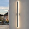 S2395e8c514754a43a7203a34883d97d1n.webp Outdoor Porch Light Waterproof Rust Resistant Stainless Steel Sconces Black Long-strip Style Lighting Fixture