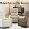360 Degree Swivel Glider Chair, Rocking Armchair with Side Pocket