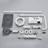 Gun Grey Piano Digital 4 Function Shower Set Bathroom Faucets Hot Cold Waterfall Digtial Display Tap Rainfall Shower System