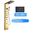 S271b3c10d050450f85dc3ada081be334D.webp LED Shower Panel Waterfall Rain Digital Display Shower Faucet System Set Bathroom Column Mixer With SPA Massage Jet