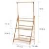Folding Bamboo Plant Stand, Flower Pot Shelf, Multi-Use for Greenhouse Indoor and Outdoor, 3 Tier
