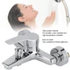Shower Faucet Made of Alloy Material, Wall-Mounted Triple Mixer Faucet, Comfortable to Hold, Suitable for Home Bathroom