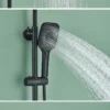 Gun Grey Piano Digital 4 Function Shower Set Bathroom Faucets Hot Cold Waterfall Digtial Display Tap Rainfall Shower System