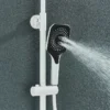 Gun Grey Piano Digital 4 Function Shower Set Bathroom Faucets Hot Cold Waterfall Digtial Display Tap Rainfall Shower System