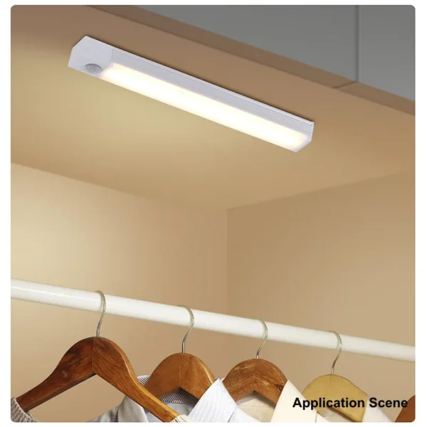 Wireless USB Rechargeable Motion Sensor LED Bar Light Induction Night Light Portable Cordless Magnetic