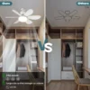 LED 30W Ceiling Fan Light E27 with Remote Control for Dimming Suitable for Living Room Study